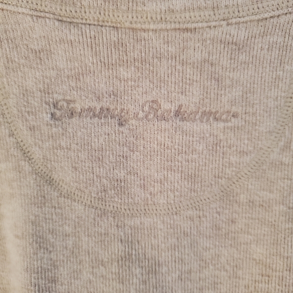 Tommy Bahama beige half zip sweater - Picture 4 of 5